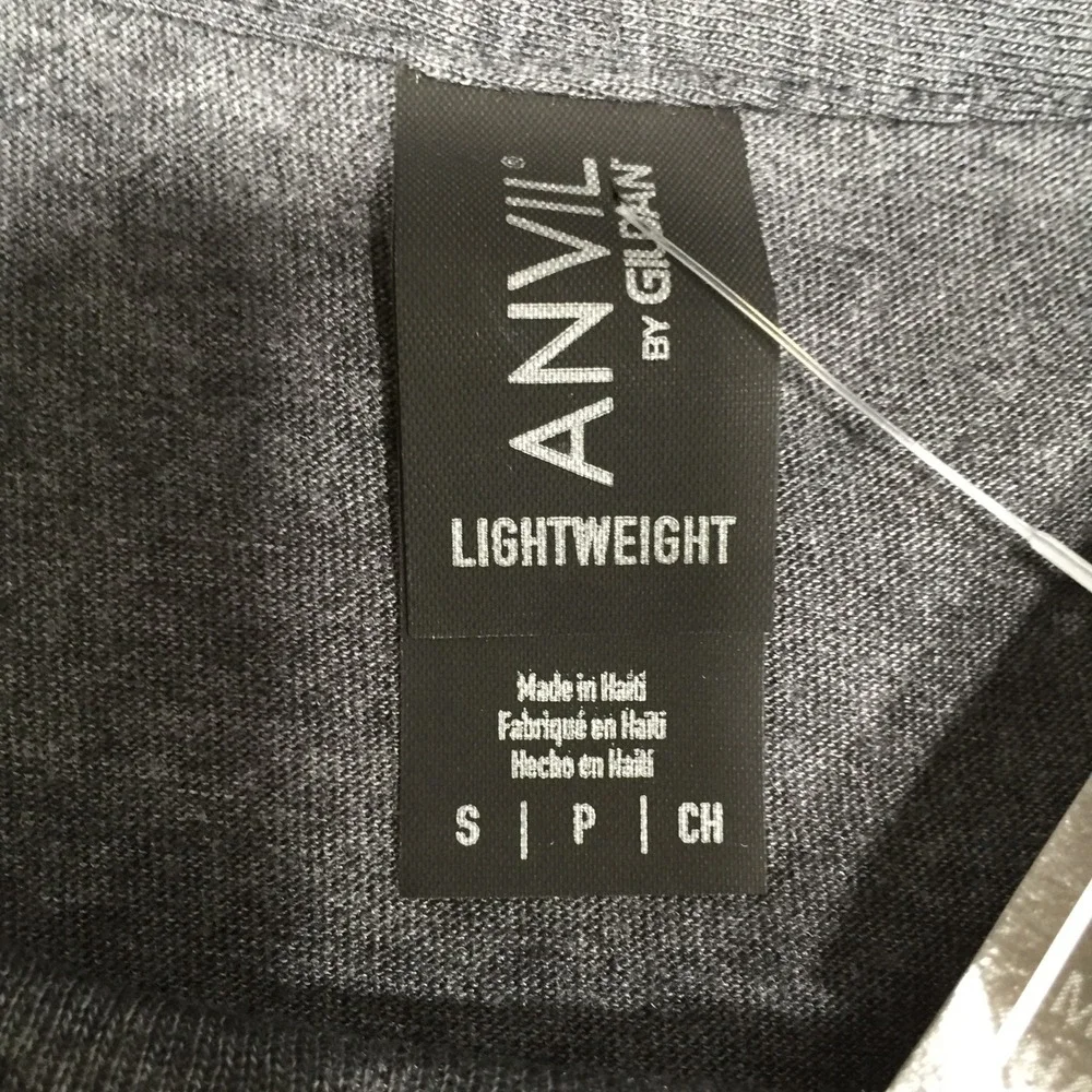 Anvil Mens T-Shirt Adventure Is Calling Me Graphic Small Gray Bacon & Co